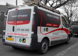 Highly Efficient Heating Van Livery